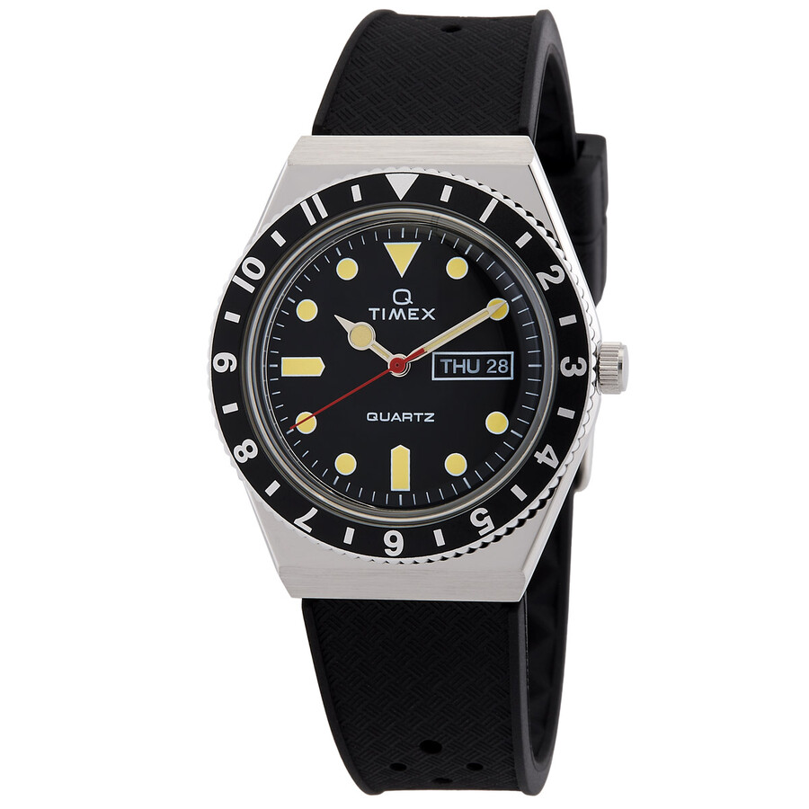 TIMEX 큐 쿼츠 블랙 다이얼 남성 시계 TW2V32000