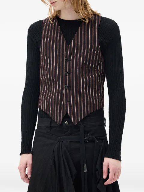 Ann Demeulemeester 카레 핀스트라이프 패턴 조끼