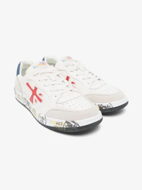 Premiata Kids 스웨이드 패널 스니커즈