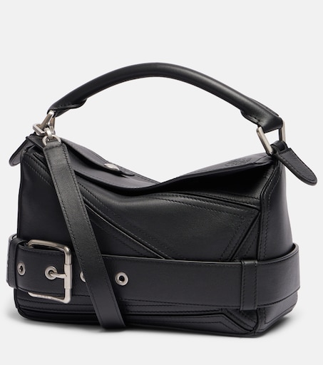 LOEWE 퍼즐 바이커 스몰 레더 토트 백