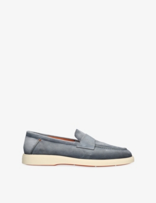 SANTONI 디트로이트 스웨이드 로퍼