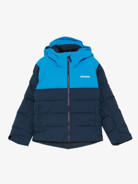 Rossignol Kids 퀼티드 컬러 블록 자켓
