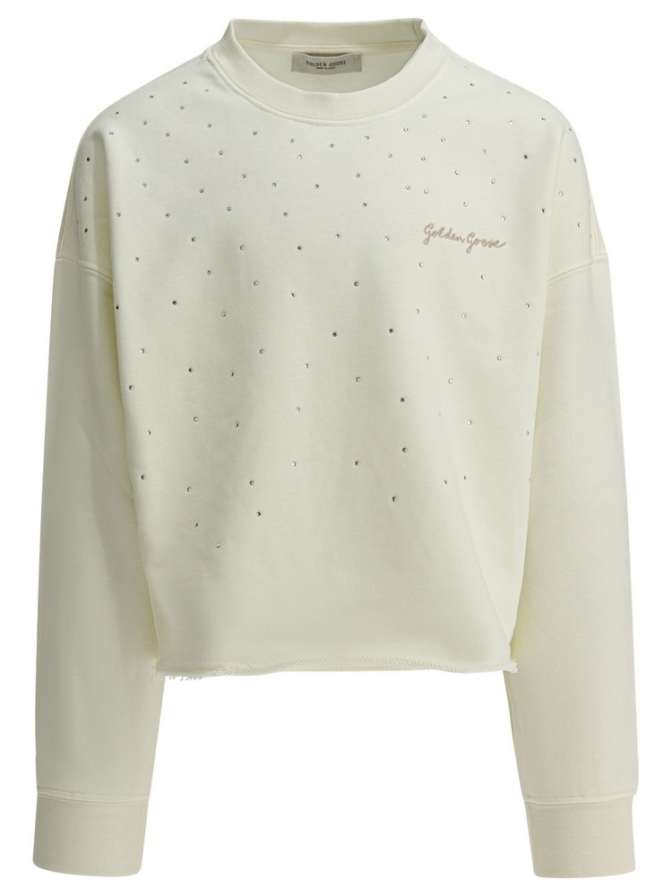 Golden Goose Kids 롱슬리브 크루넥 스웨트셔츠