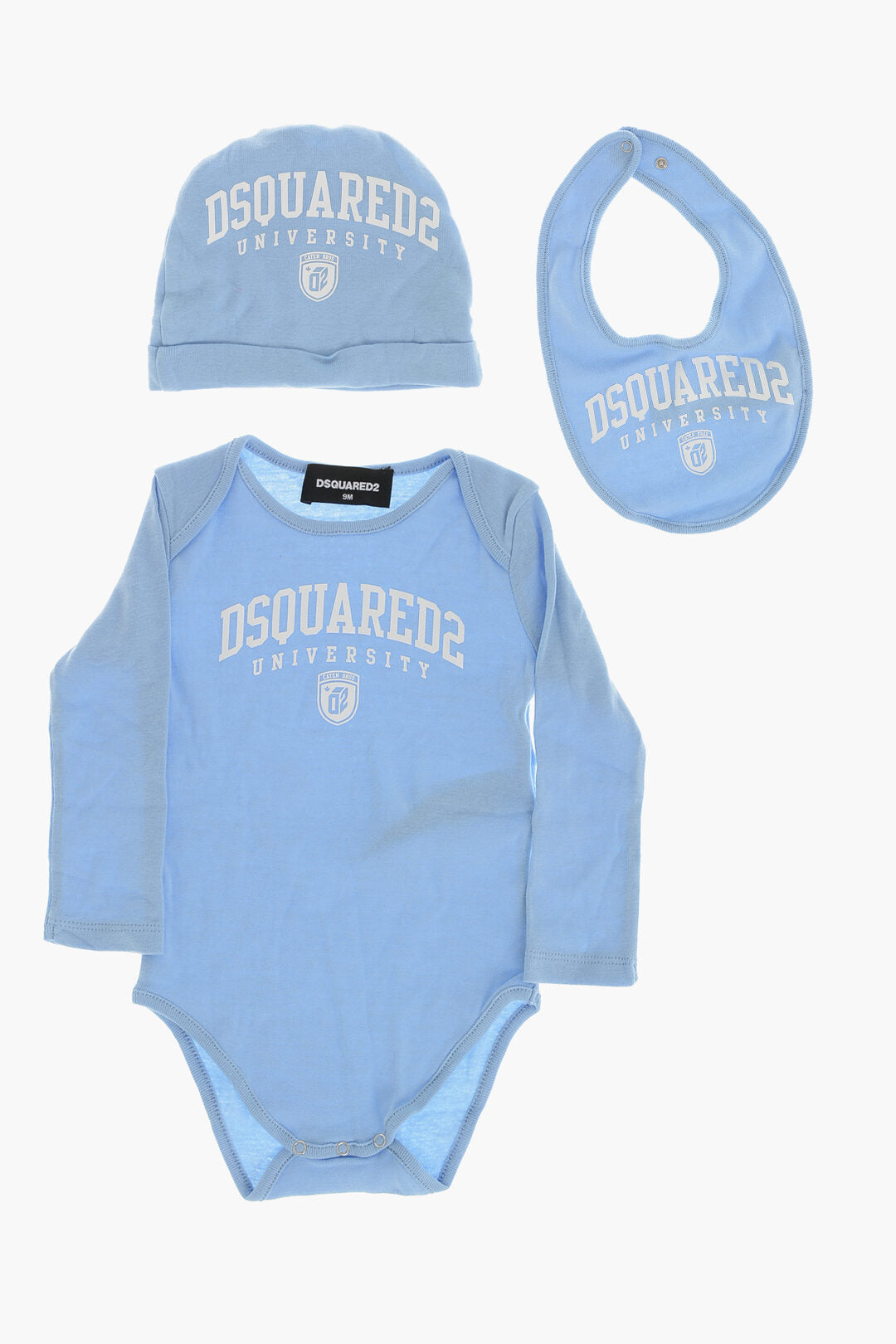 Dsquared 2 kids 모자 바디수트 턱받이 포함 면 신생아 세트