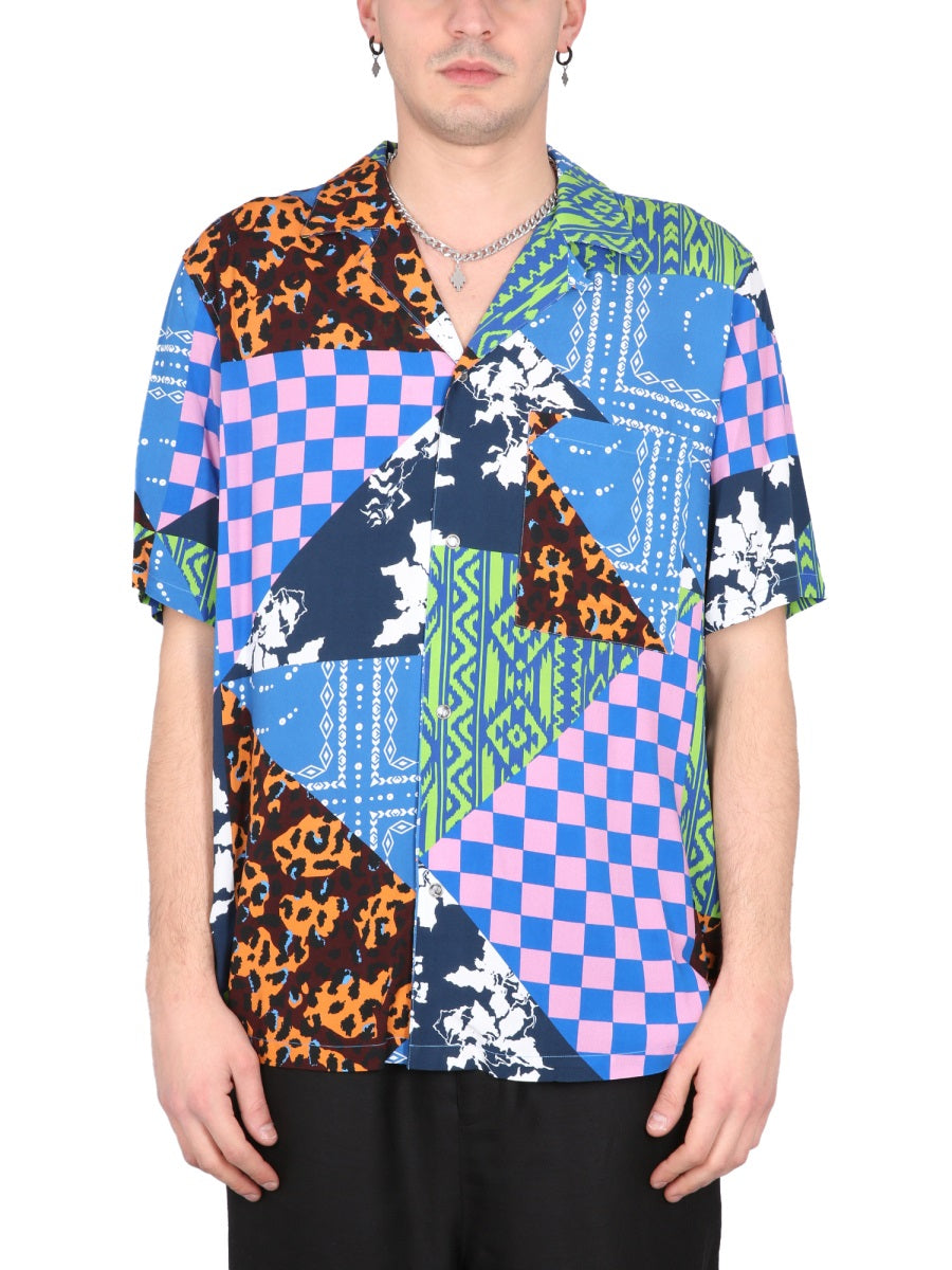 Marcelo Burlon Kids 믹스 프린트 셔츠