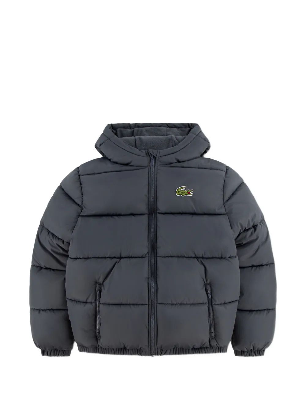 Lacoste Kids 로고 자수 퀼팅 자켓