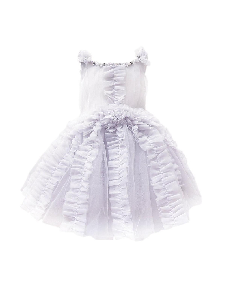 Petite Maison Kids 아리엘 라벤더 툴 드레스 아기 어린이