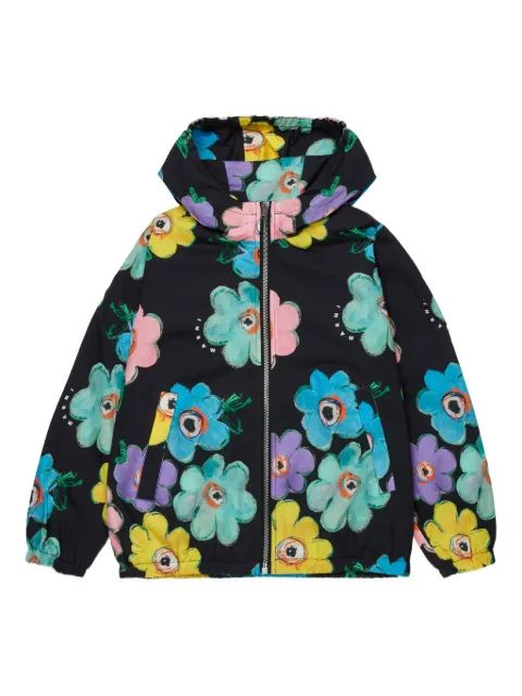 Marni Kids 플로랄 프린트 후드 봄버 자켓
