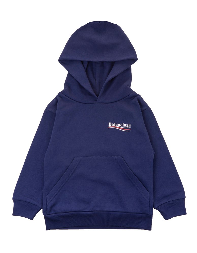 Balenciaga Kids 로고 프린트 후드티
