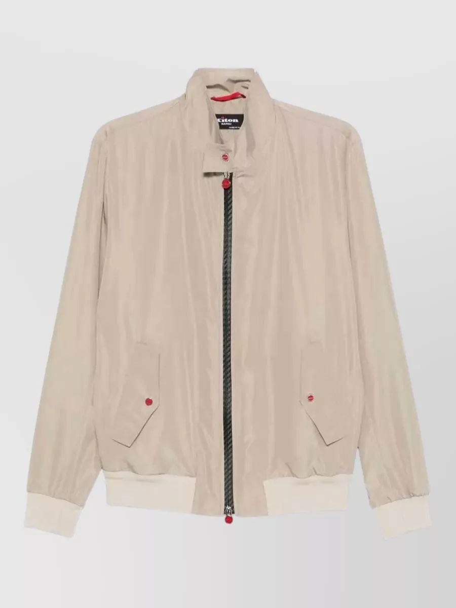 KITON 범버 자켓 대조 전면 지퍼