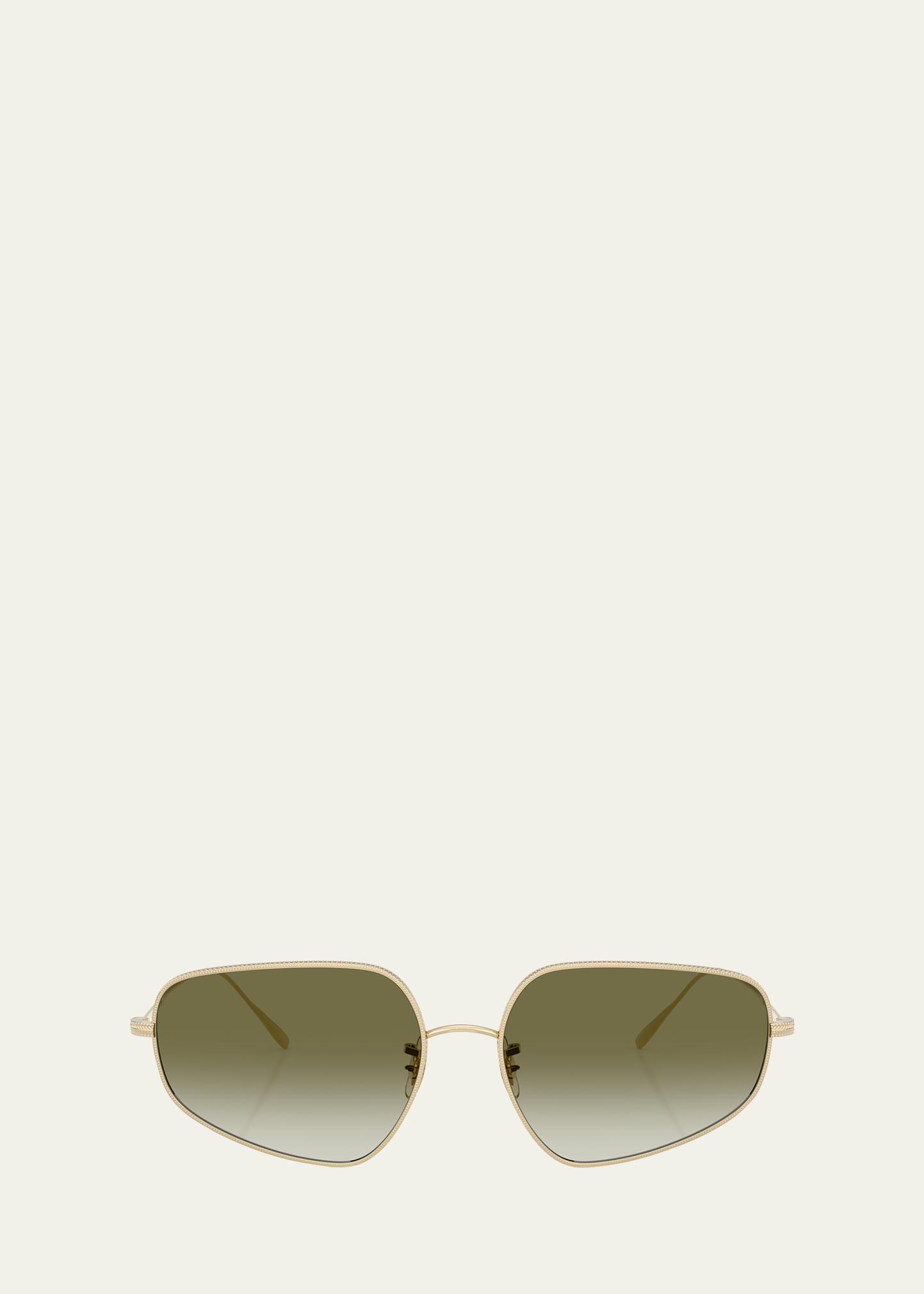 oliver peoples OV1356S 직사각형 메탈 선글라스