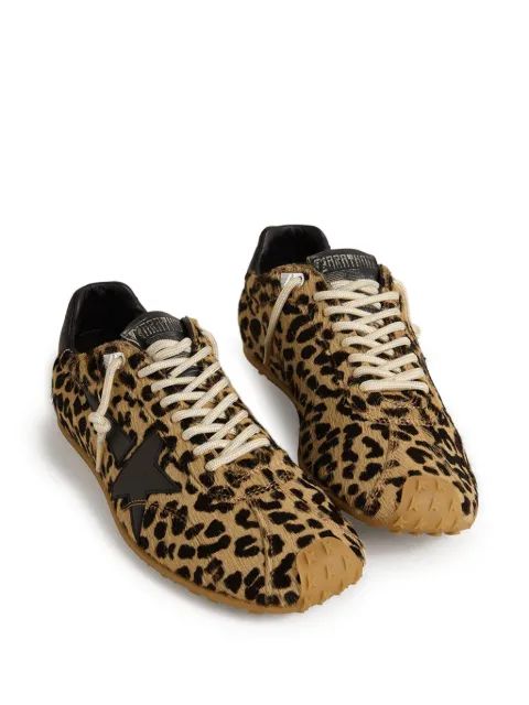 GOLDEN GOOSE 마라톤 스피드 레오파드 스니커즈