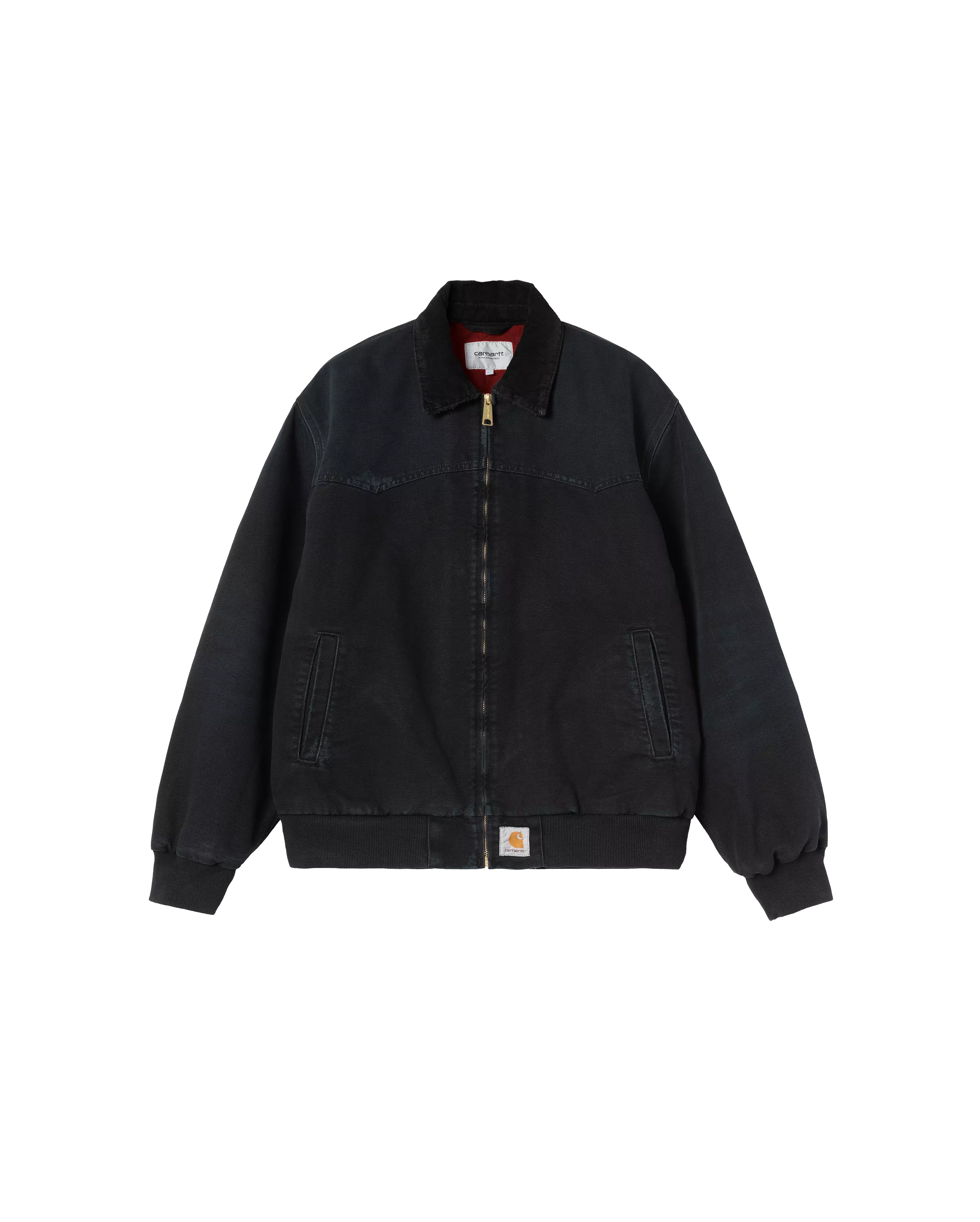 CARHARTT OG 산타페 자켓 블랙 그라인드 워시