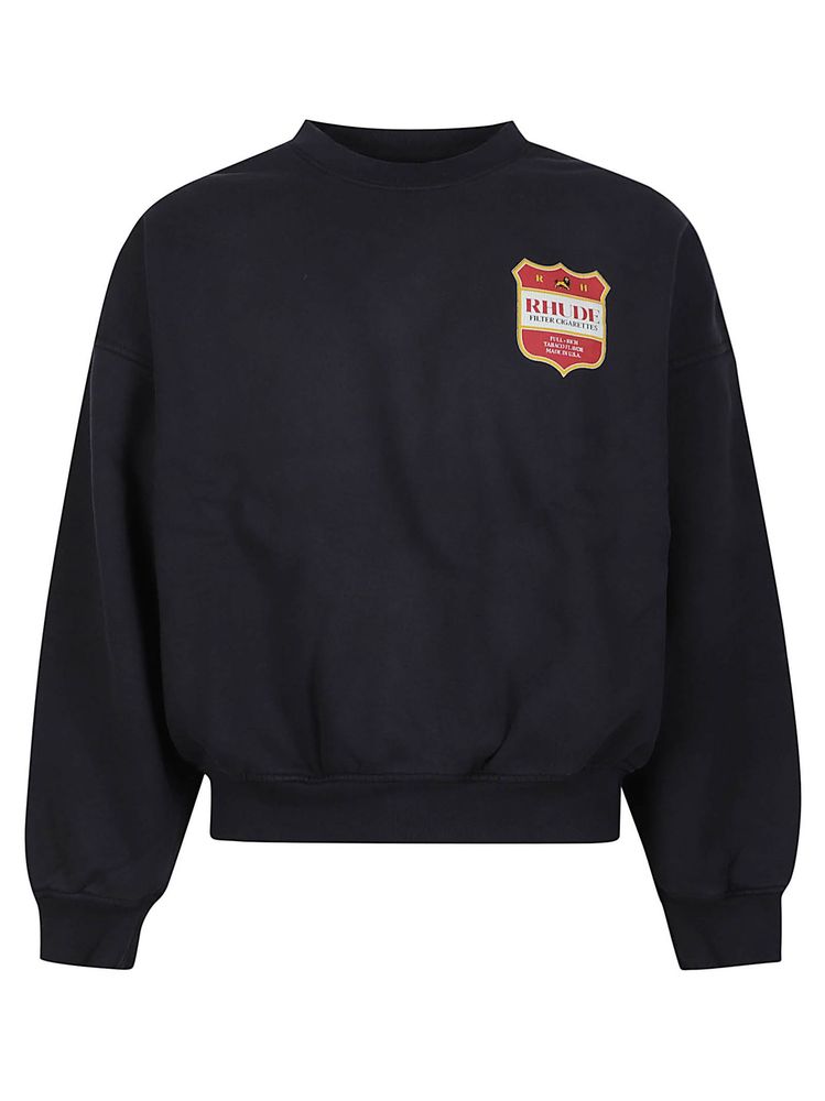 Rhude 필타로 크레스트 프린트 맨투맨