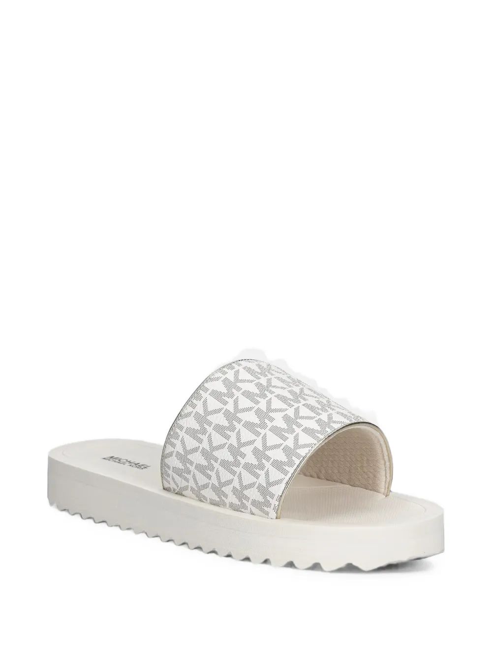 Michael Kors Kids 티건 메릭 2 모노그램 프린트 슬라이드