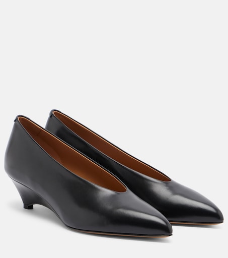 JIL SANDER 아크 레더 펌프스