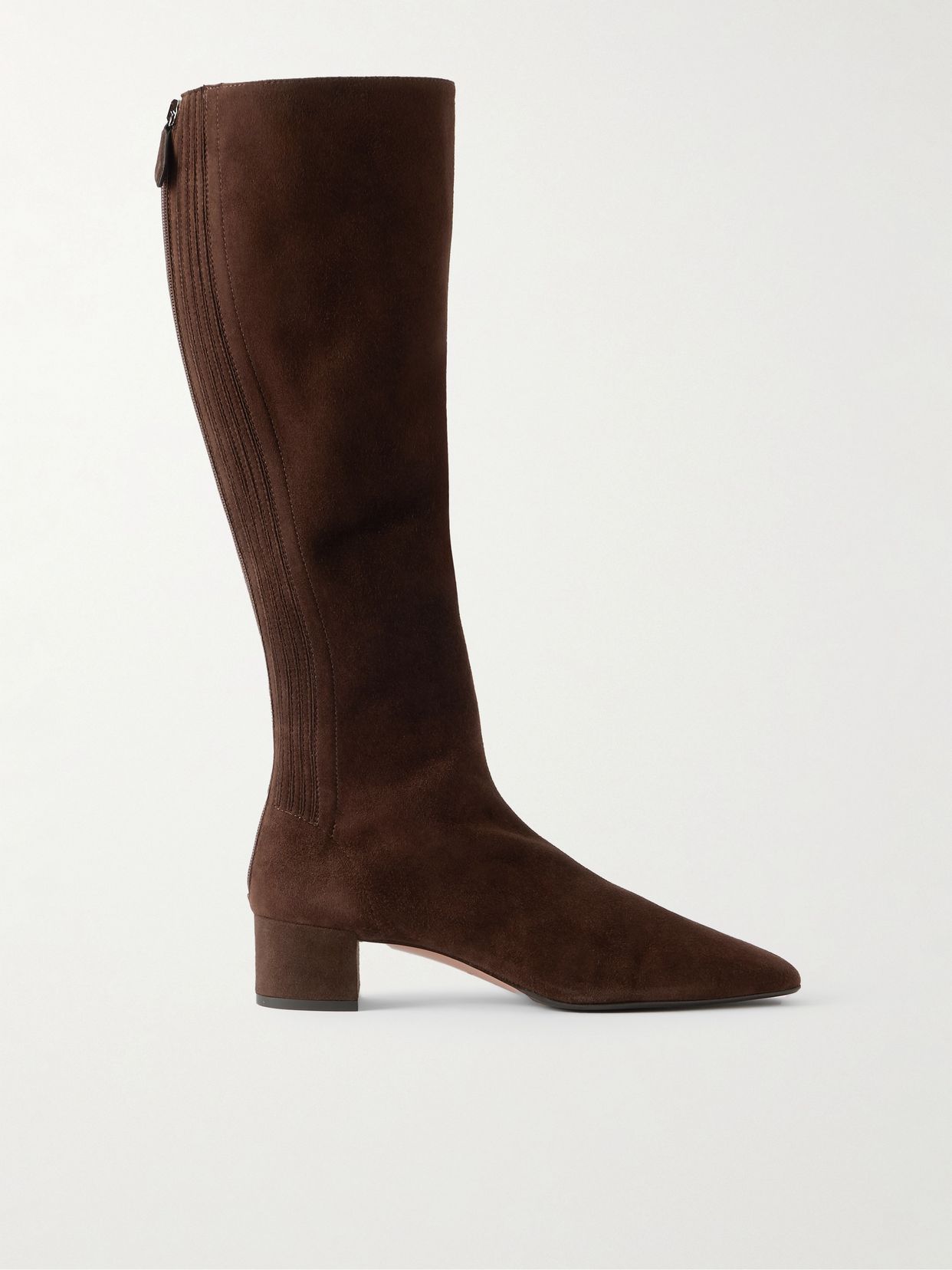 AQUAZZURA 생트 오노레 35 스웨이드 무릎 부츠
