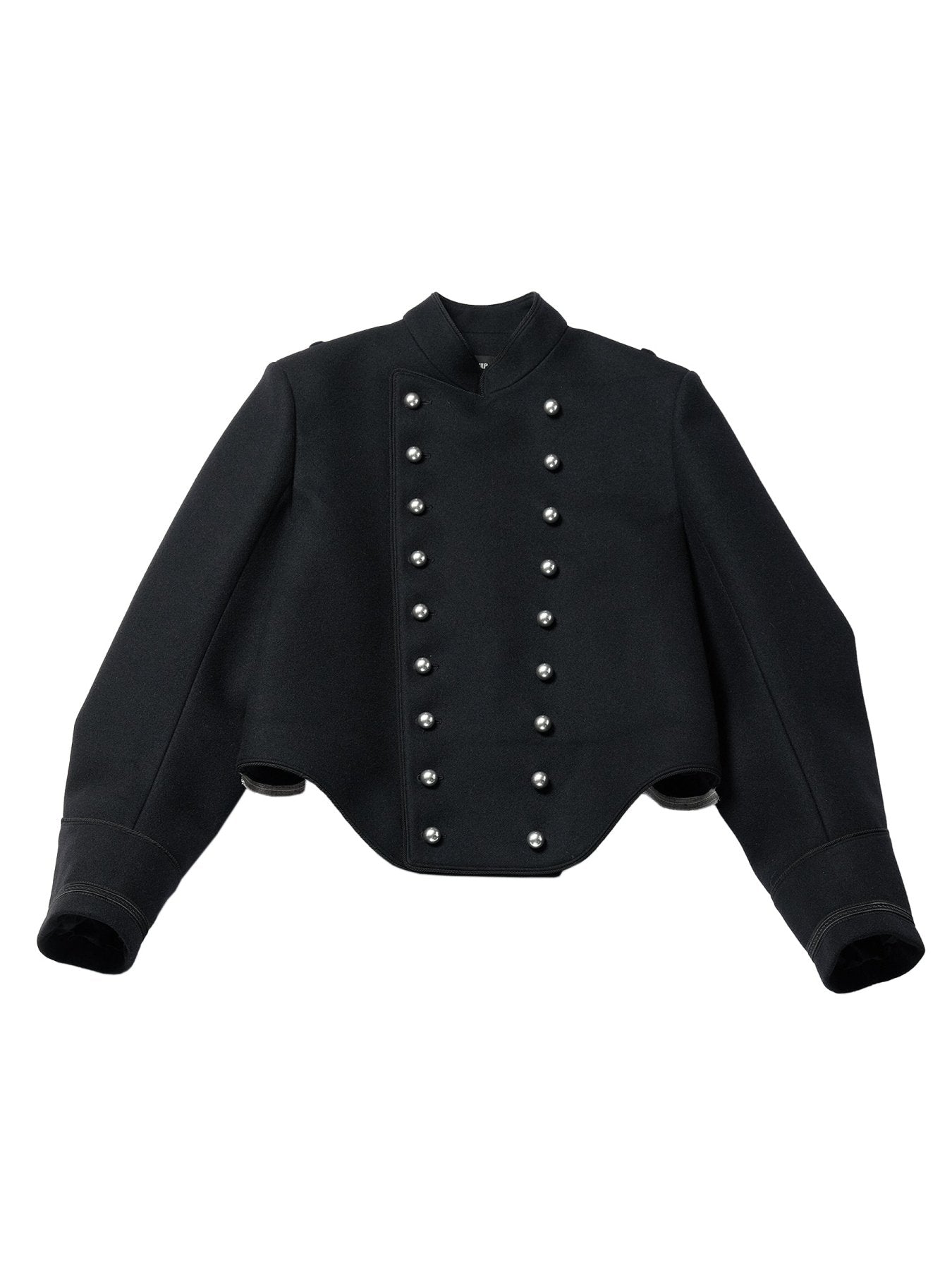Ann Demeulemeester 블랙 노아 더블 브레스티드 크롭 마르시나 자켓
