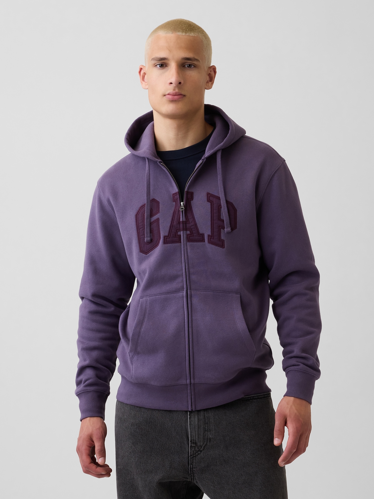 GAP 어덜트 빈티지 소프트 아치 로고 집업 후드