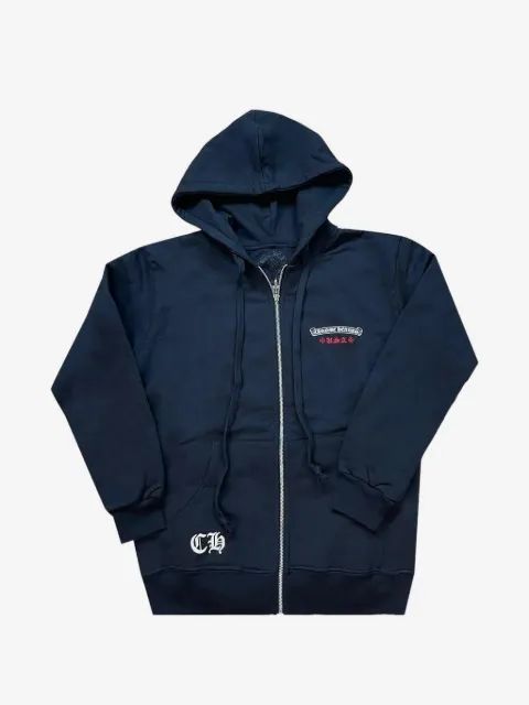 CHROME HEARTS 아메리칸 플래그 프린트 플리스 후드티