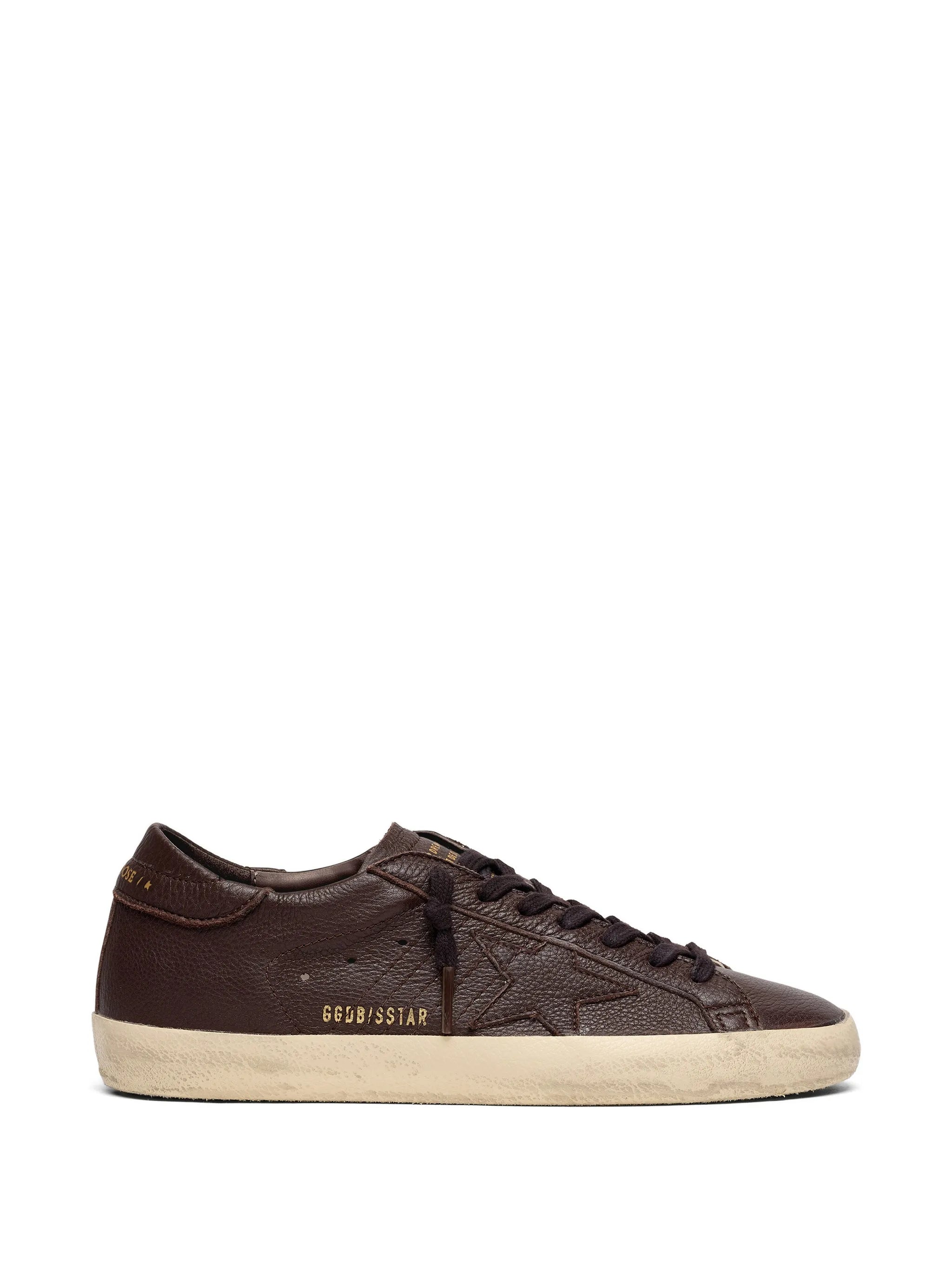 GOLDEN GOOSE 다크 브라운 가죽 스니커즈