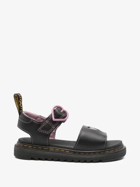 Dr.Martens kids 말로우 하트 II 버클 패스닝 샌들