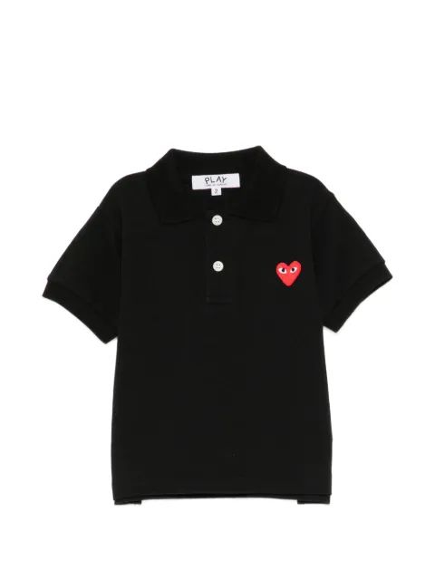 Comme Des Garçons Play Kids 하트 패치 폴로 셔츠