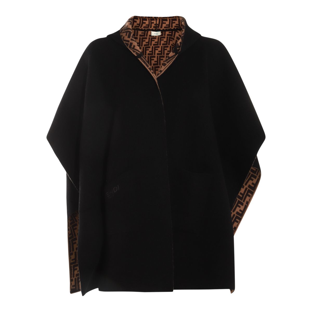 FENDI 펜디 FF 리버시블 울 캐시미어 케이프 JFQ056