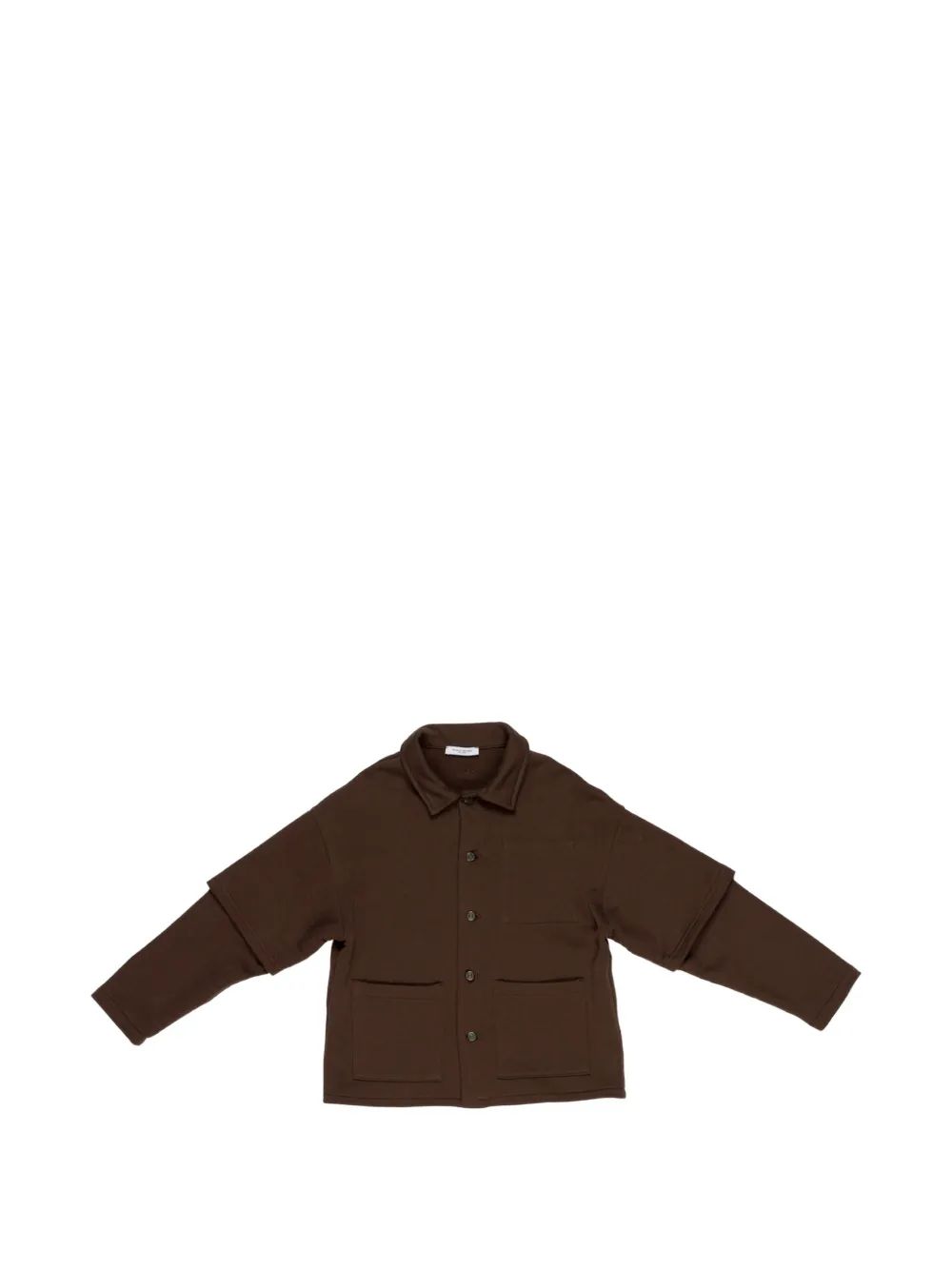 Paolo Pecora Kids 레이어드 슬리브 셔츠