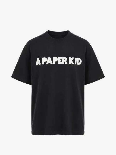 A PAPER KID 로고 프린트 크루넥 티셔츠
