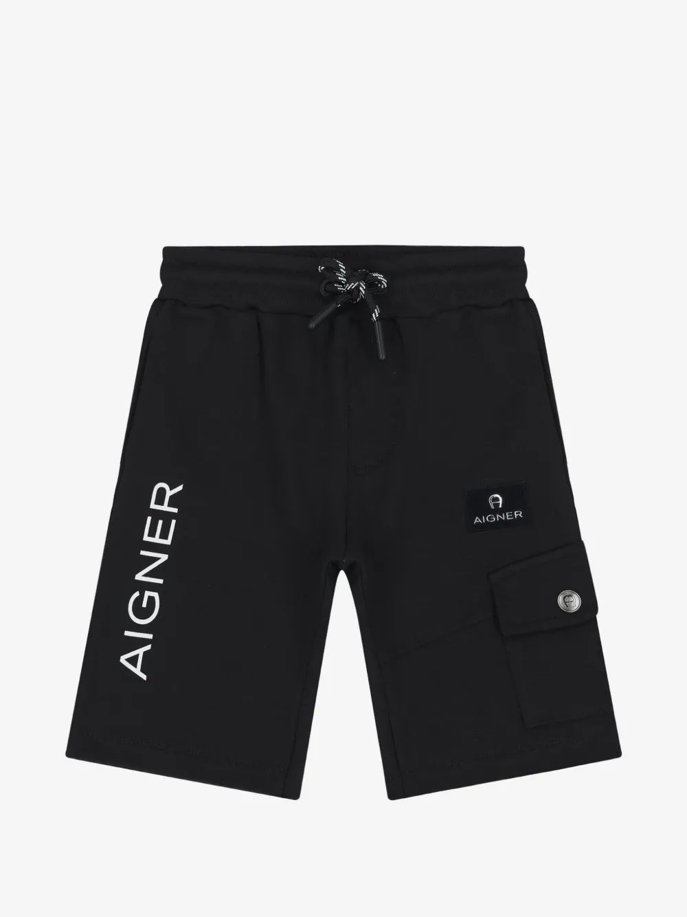Aigner Kids 로고 프린트 카고 반바지