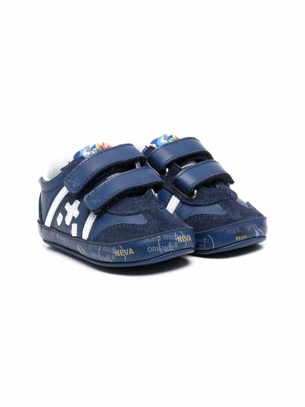 Premiata Kids 앤디 터치 스트랩 스니커즈