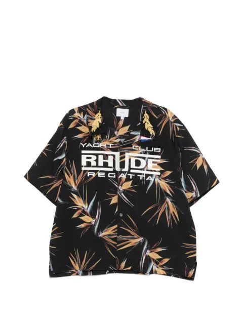 Rhude 레가타 클럽 플로랄 그래픽 셔츠