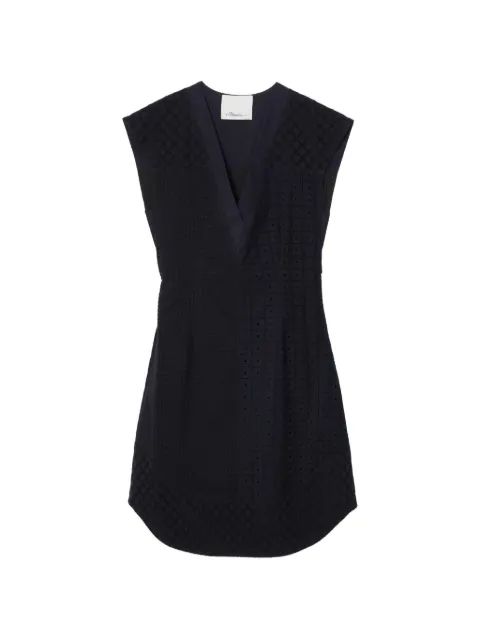 3.1 PHILLIP LIM V넥 벨트 코튼 미니 드레스