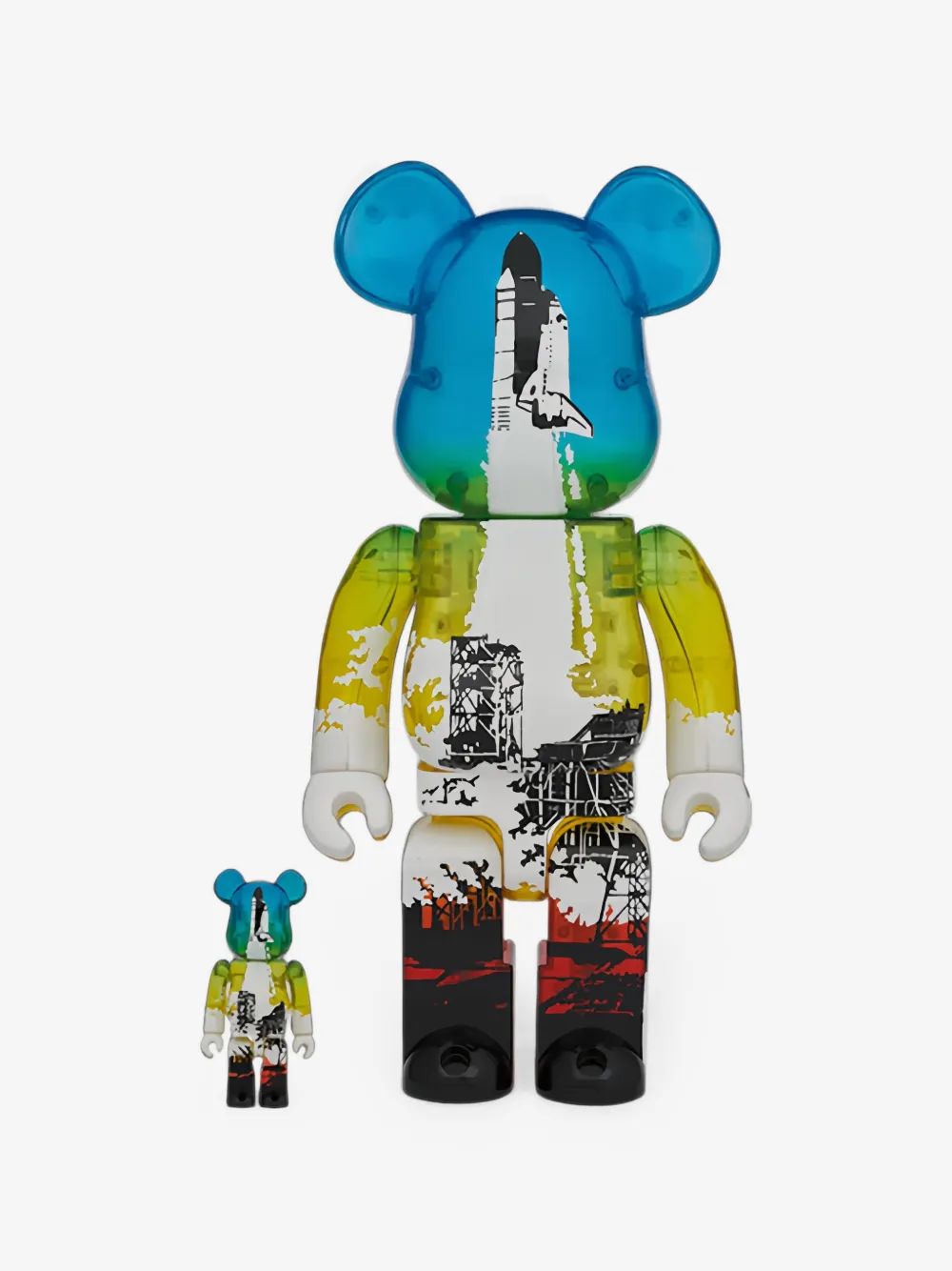 BE@RBRICK  스페이스 셔틀 발사 100% 400% 피규어 세트