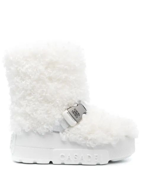 CASADEI 버클 페이크 퍼 부츠