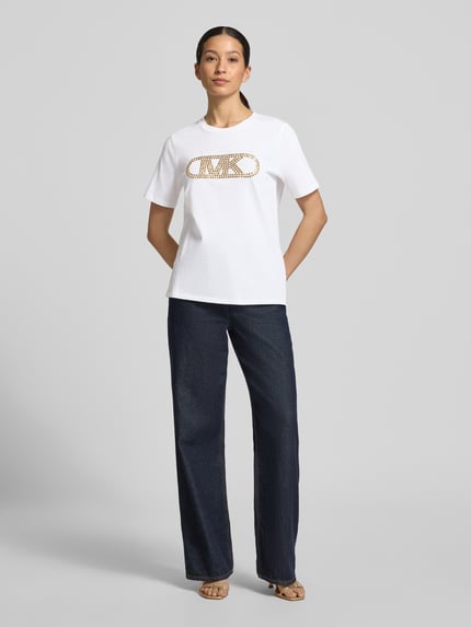 Michael Michael Kors 로고 라운드넥 티셔츠