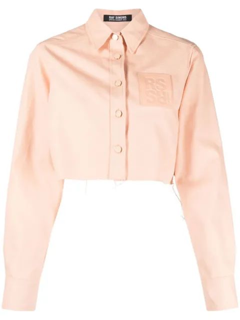 RAF SIMONS 로고 패치 크롭 자켓
