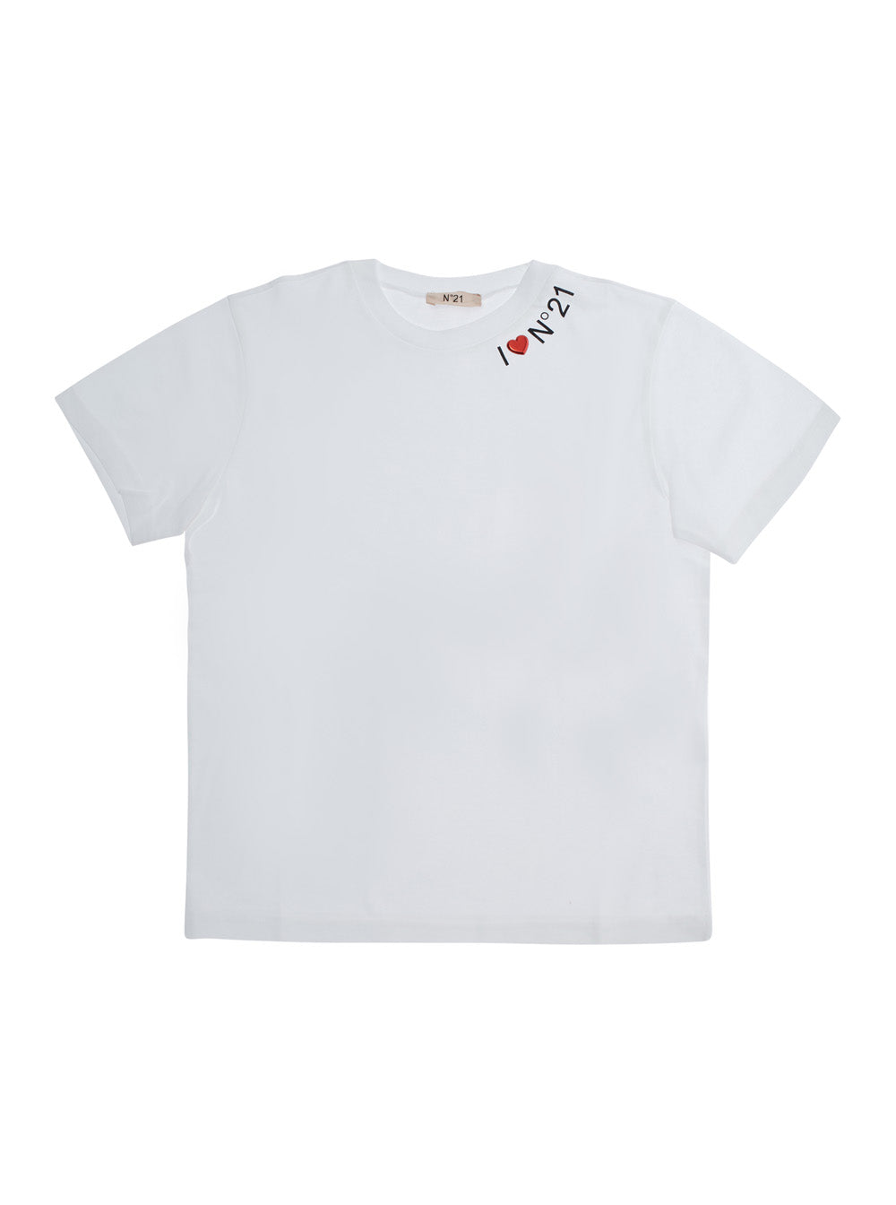 N.21 Kids N°21 키즈 아기 여자 면 티셔츠 로고