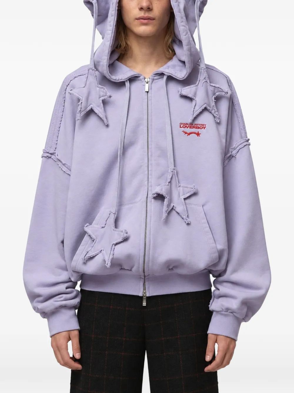 CHARLES JEFFREY LOVERBOY 스타 패치워크 원단 후드