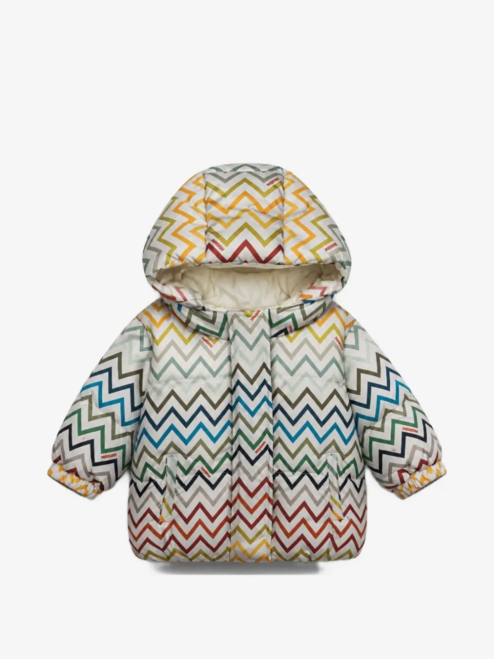 MISSONI KIDS 지그재그 프린트 패딩 자켓