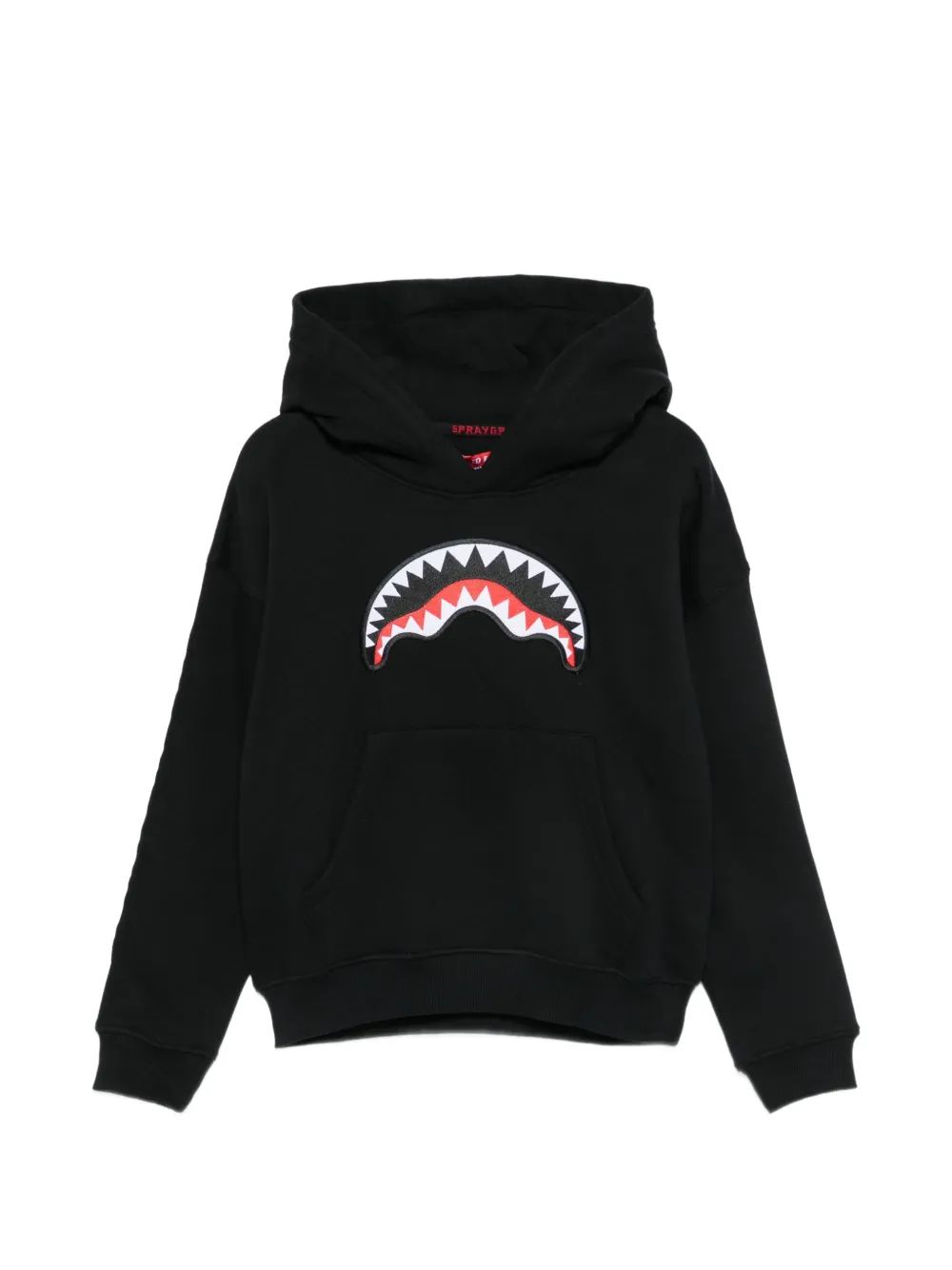 Sprayground Kids 샤크오버 로고 패치 후드티