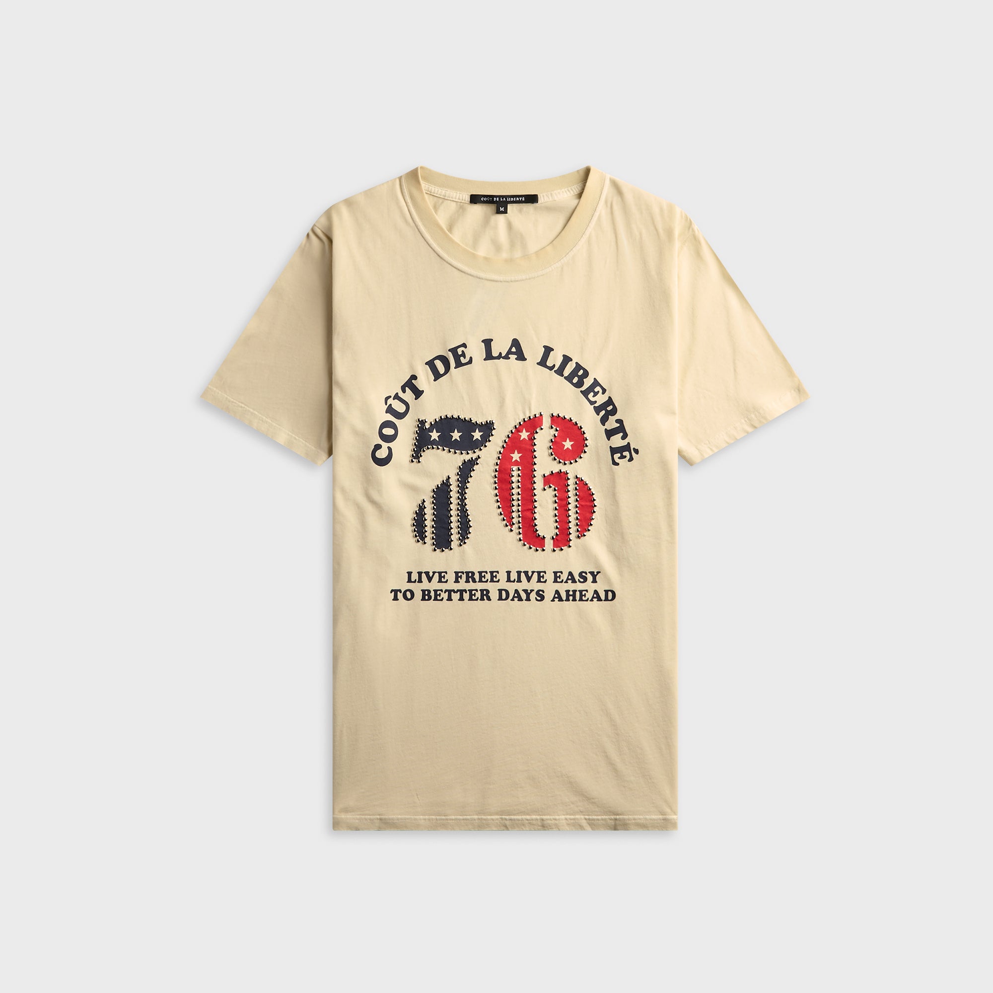 COÛT DE LA LIBERTÉ 꾸뜨 드 라 리버떼 샘미 'CDLL 76' 장식 반팔 티