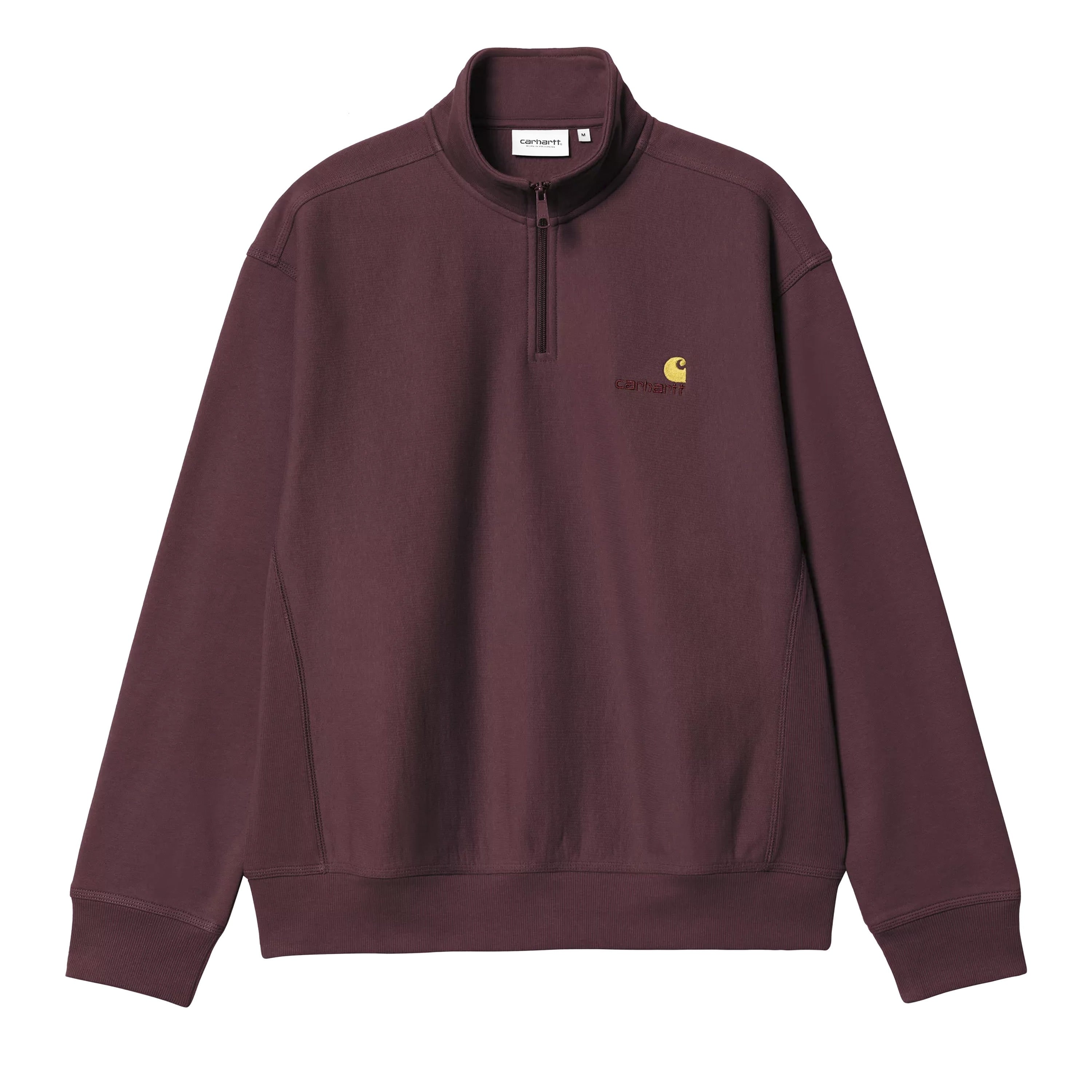 CARHARTT 아메리칸 스크립트 하프 집 스웨트셔츠
