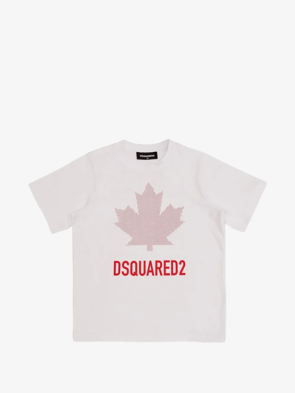 Dsquared 2 kids 로고 프린트 메이플 리프 티셔츠