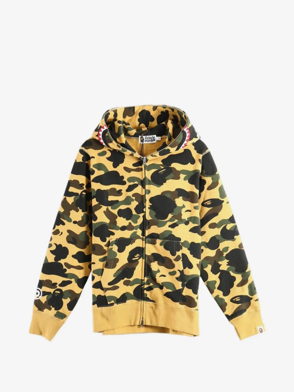 AAPE by A Bathing Ape 카모플라주 프린트 상어 후드티