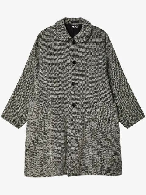 COMME DES GARCONS 헤링본 싱글 브레스티드 코트
