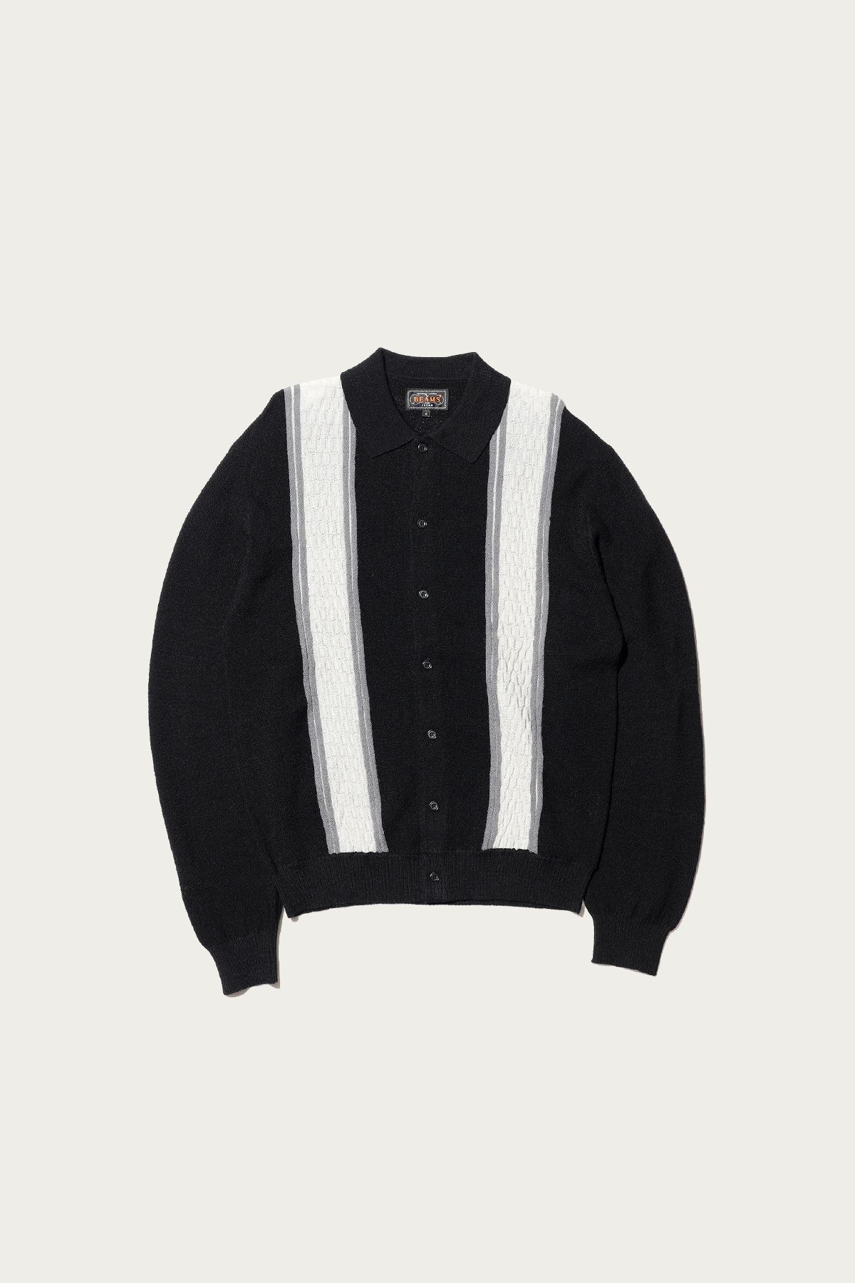 Beams Plus 니트 폴로 스트라이프
