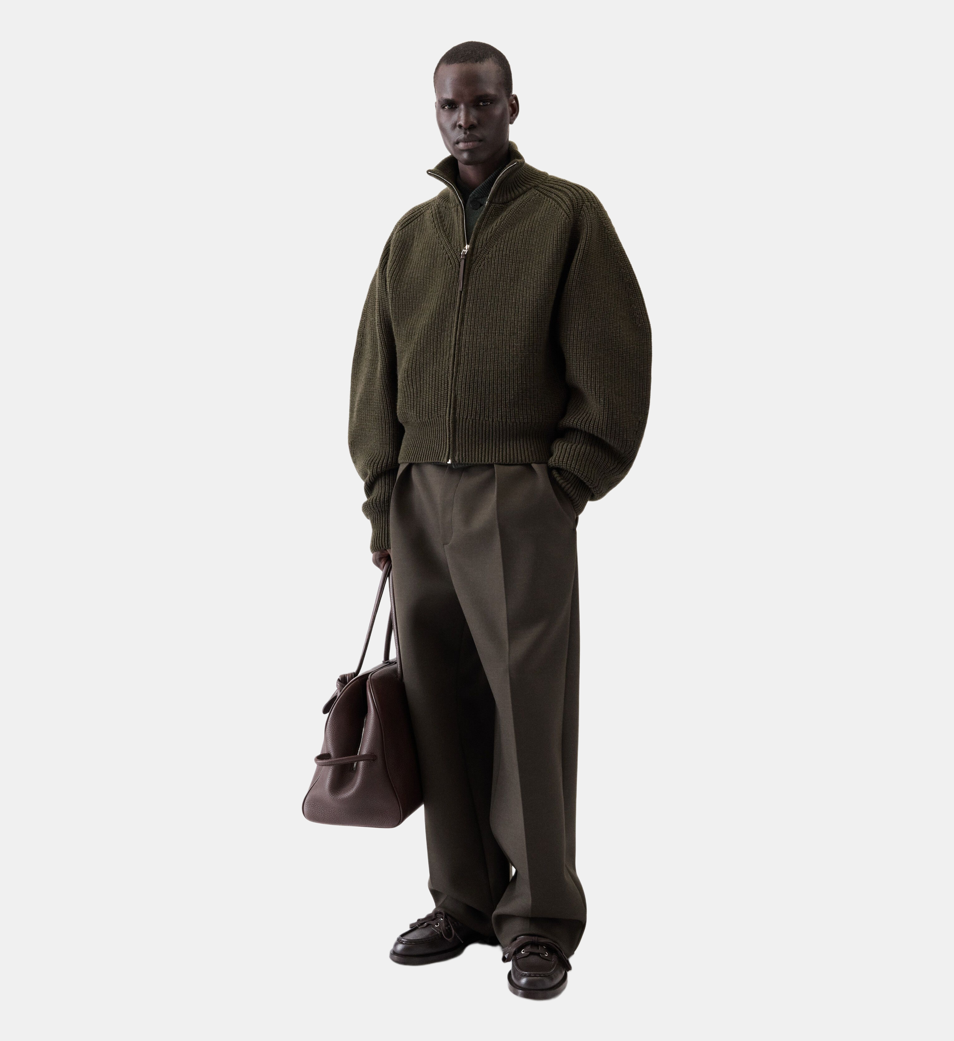 JACQUEMUS 메리노 지퍼 가디건