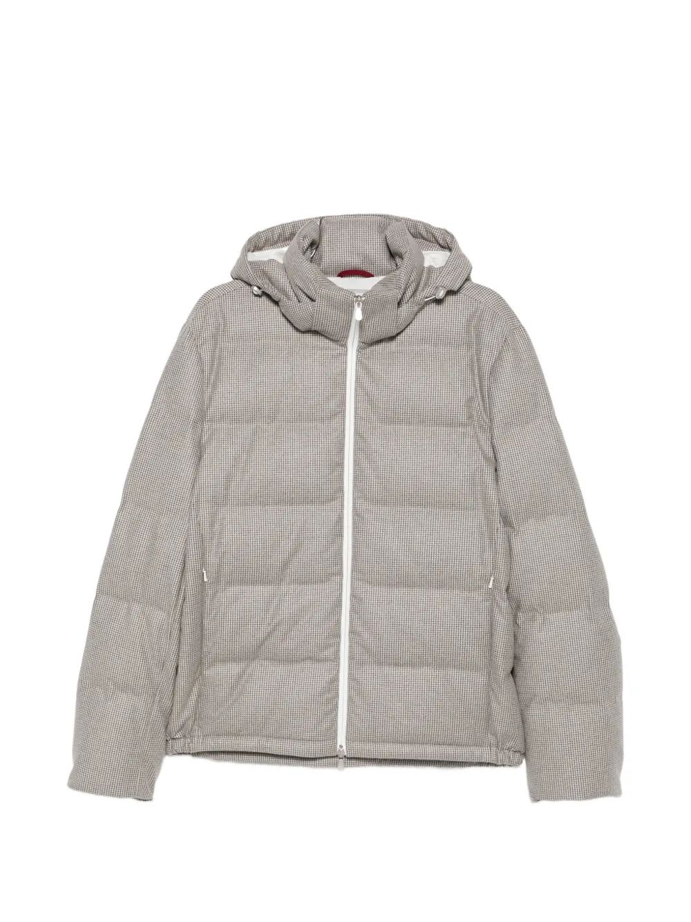 BRUNELLO CUCINELLI 하운드투스 패턴 퀼팅 자켓
